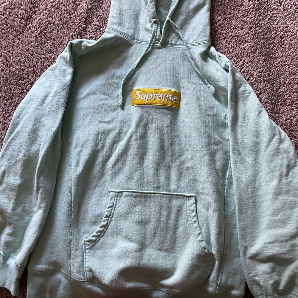 Supreme Unisex Light Blue Hoodie